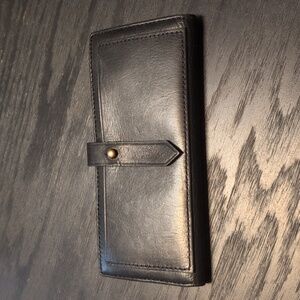 Madewell Black Leather Post Wallet